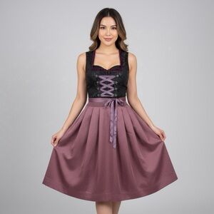 Edelnice Trachtenmode Bavarian Midi Dirndl Missing Apron & Bust Embellishment 34